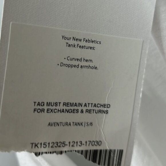 Fabletics Black & White Striped Racerback Tank Size Small NWT - Picture 7 of 9